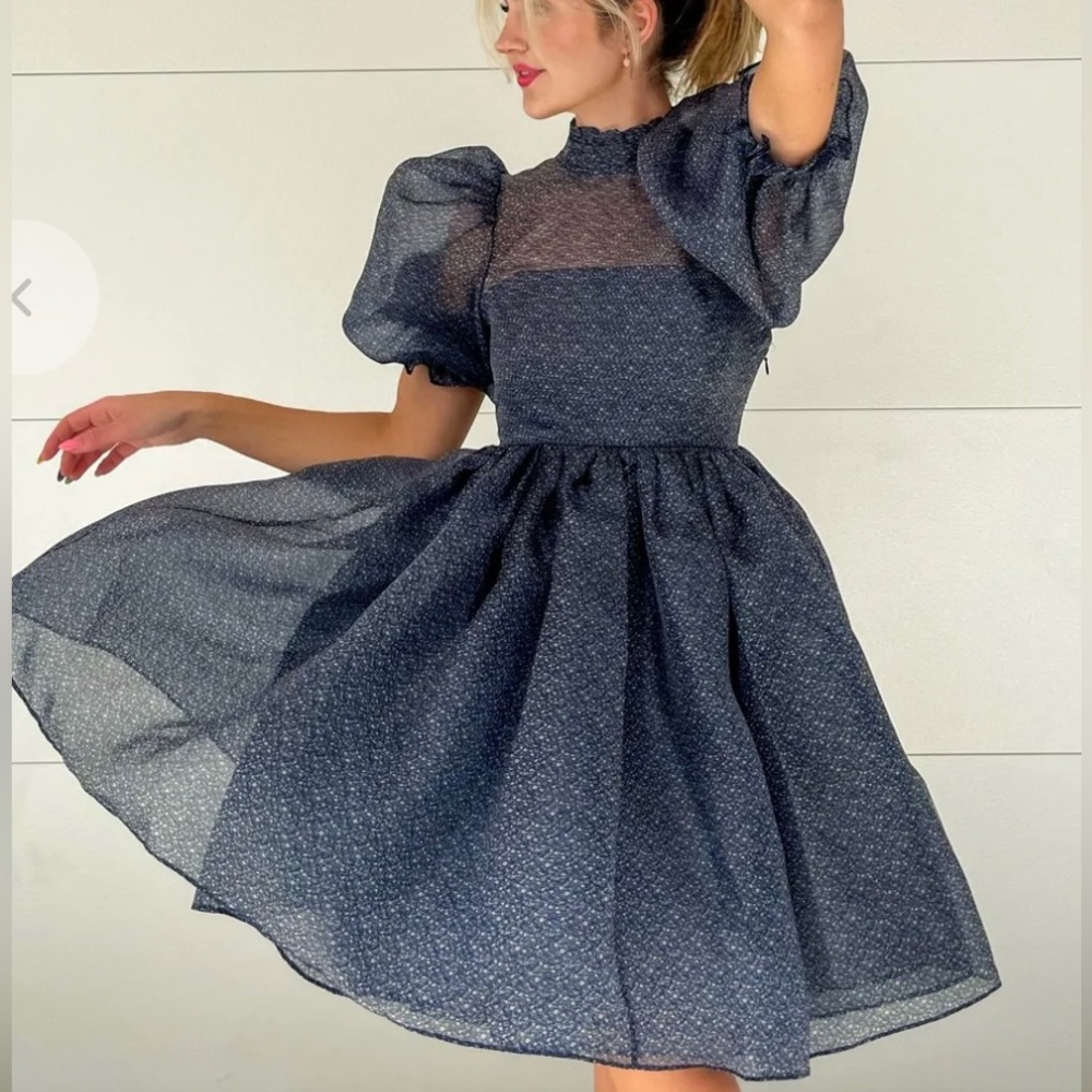 Selkie Blue Mini Dress - Picture 2 of 5